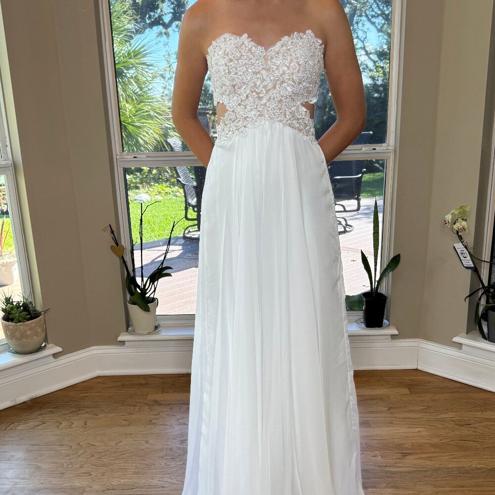 White Evening Gown